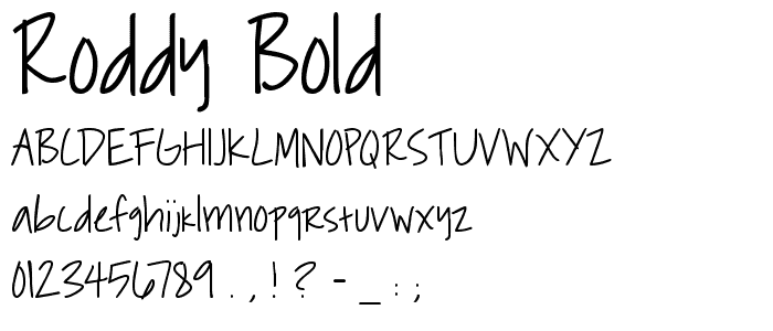Roddy Bold font